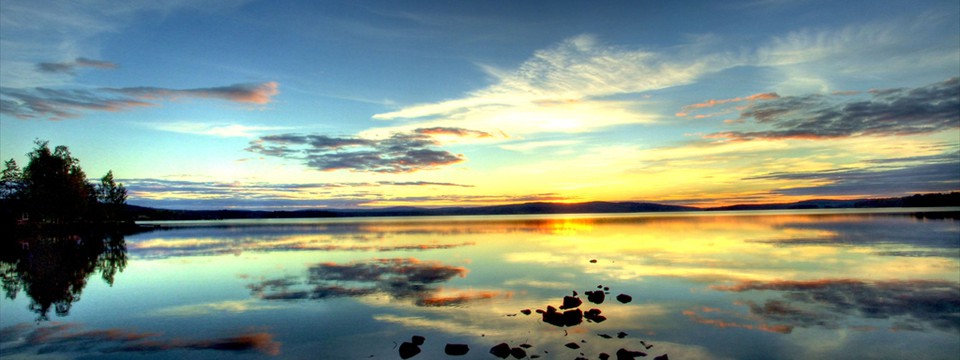 Sunset on a lake